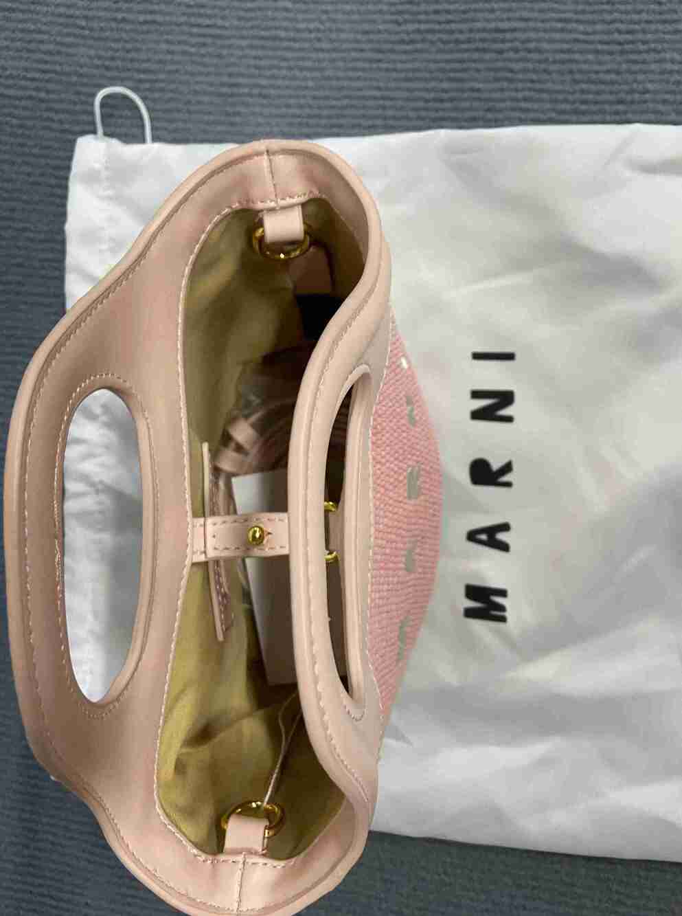 Marni Women's Straw-Pink Shoulder Bag - Picture 3 of 8